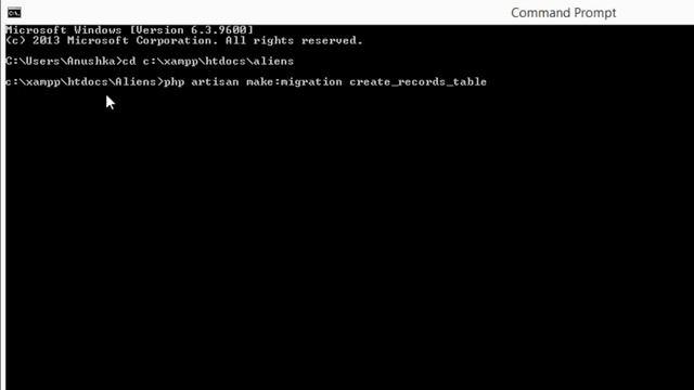 Laravel 5.2 tutorial for beginners 08- Laravel migrations-Create a new database using migrations смотреть онлайн