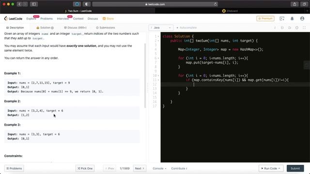 Two Sum - LeetCode 1 смотреть онлайн