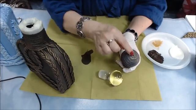 Декор крышки трикотажным шнуром. Университет декупажа. Ирина Черникова