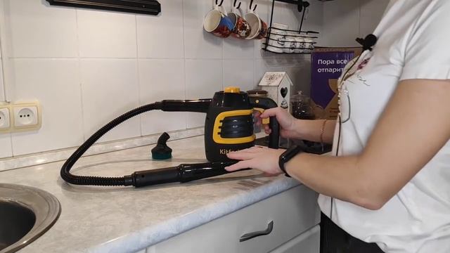 Пароочиститель фирмы Kitfort KT-930. Очистили быстро и легко кафель на кухонном фартуке.#Китфорт# смотреть онлайн