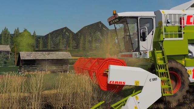 UTH19 Harvesting Wheat Claas Dominator 108SL смотреть онлайн