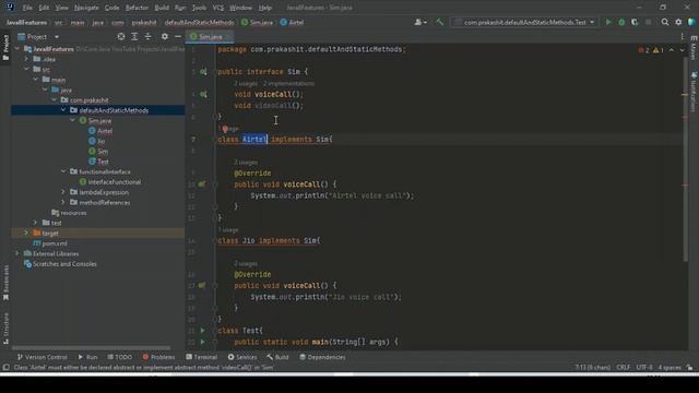 04 | default methods in java 8 | java 8 features | Java 8 tutorials смотреть онлайн
