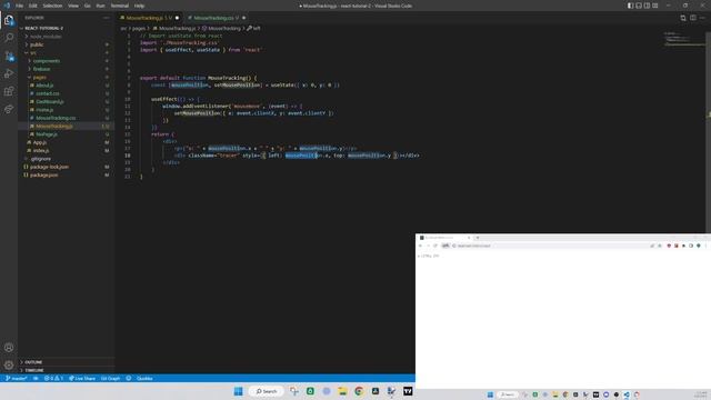 How To Create A Mouse Tracer in React.js смотреть онлайн