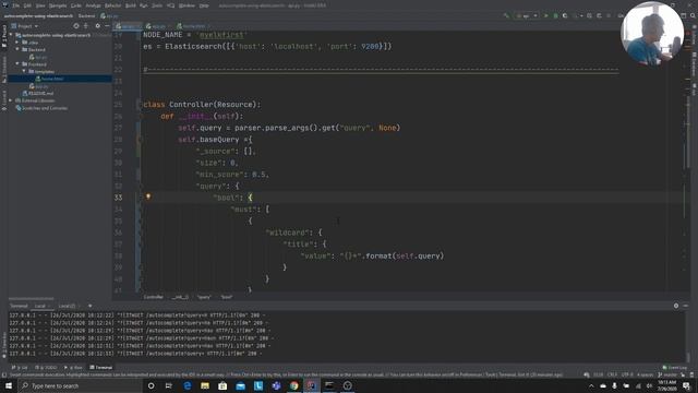 Create a autocomplete System in Elastic Search | Frontend + backend смотреть онлайн