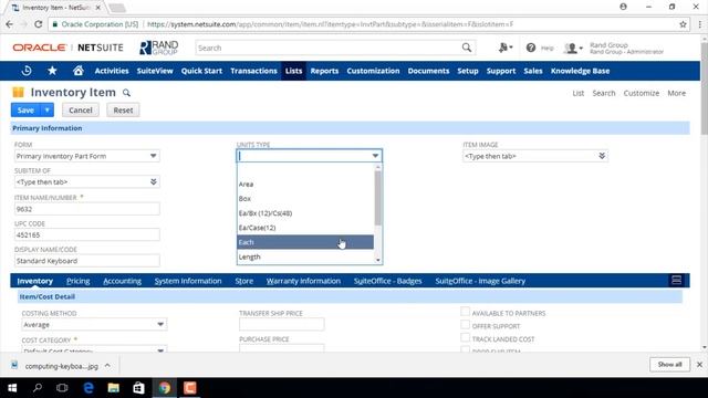 NetSuite - Create an Inventory Item смотреть онлайн