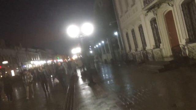 Прогулка по ночной Казани. Пешеходная улица Баумана. смотреть онлайн