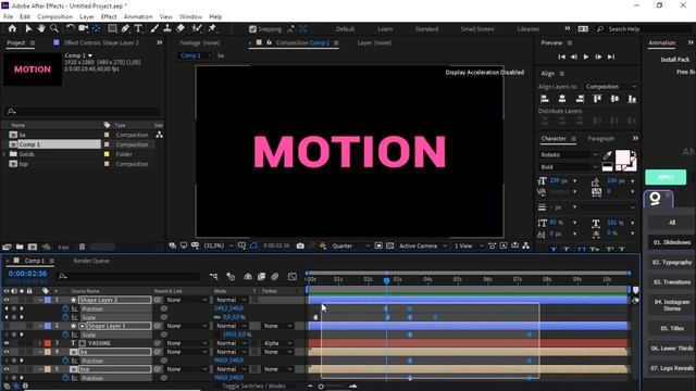 Smooth Lines Text Animation in After Effects cc 2020 смотреть онлайн