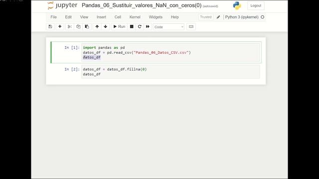 Análisis de Datos en minutos - Sustituir valores NaN con ceros / Replace NaN values with zeros смотреть онлайн