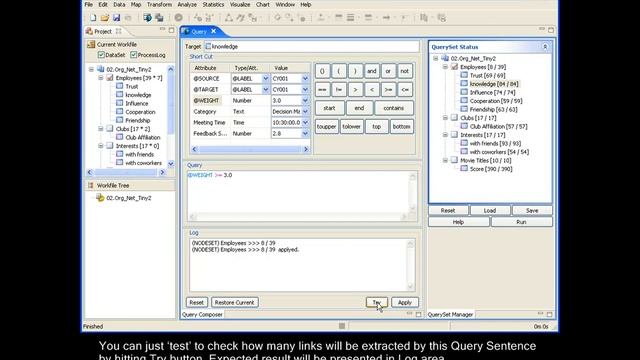 Social Network Analysis Software - NetMiner : 2.6 Querying Data смотреть онлайн