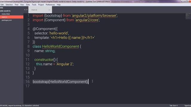 Angular 2 0 Hello World Components with Typescript смотреть онлайн