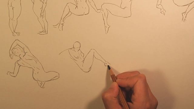 #6 Figure Sketch Practice | Pencil Sounds смотреть онлайн