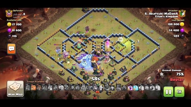 TH14 Dragon Riders Bats Attack Strategy | Titans Kingdom Vs Arab Clan | COC TH14 war Strategy смотреть онлайн