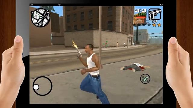 Играем в GTA San Andreas на iPad смотреть онлайн