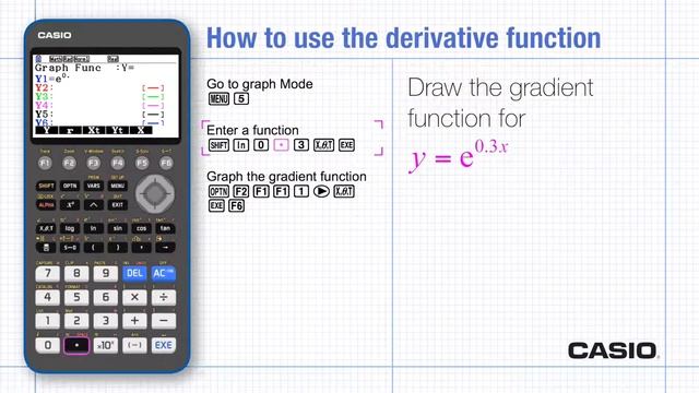 Evaluate derivatives, and draw the derivative function using the fx CG50 смотреть онлайн