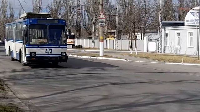 Троллейбус ЮМЗ Т2 #473 едет в депо с маршрута. Херсон 09.03.21 смотреть онлайн