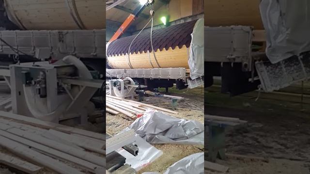 Погрузка баня бочка г.Сургут смотреть онлайн