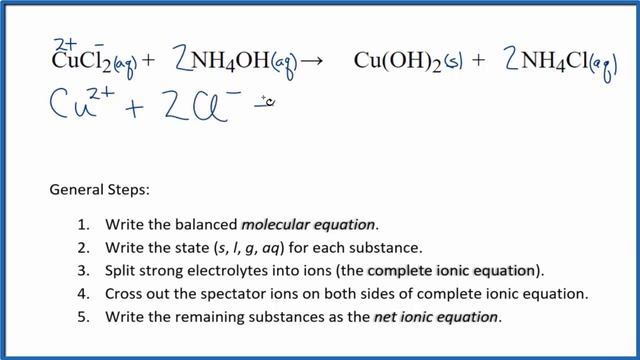 How to Write the Net Ionic Equation for CuCl2 + NH4OH = Cu(OH)2 + NH4Cl смотреть онлайн