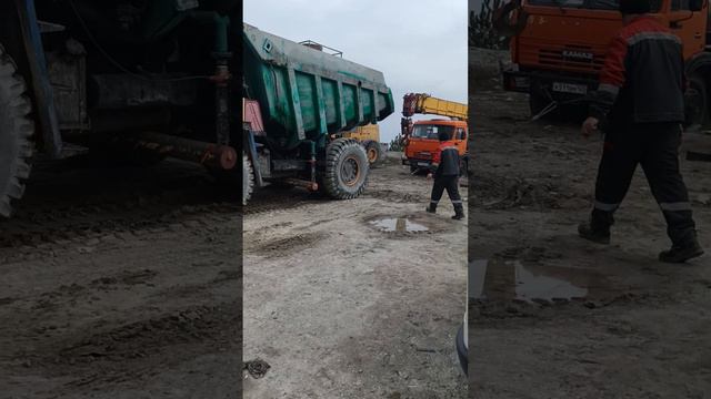 погрузка автокрана кс 45717 к1 автокраном SANY stc 300 t5 часть4 смотреть онлайн