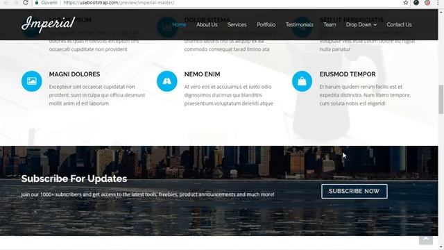 Imperial - Free Bootstrap Theme Preview смотреть онлайн