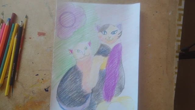 Легкие рисунки. Рисуем. Рисуем котиков. смотреть онлайн