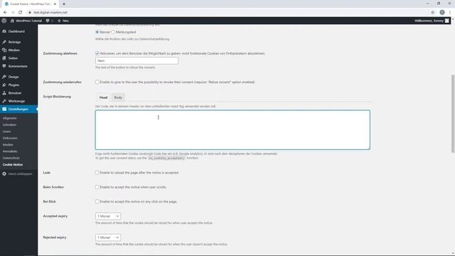 WordPress Cookie Hinweis einfügen und Cookies erst nach Zustimmung auslösen lassen смотреть онлайн