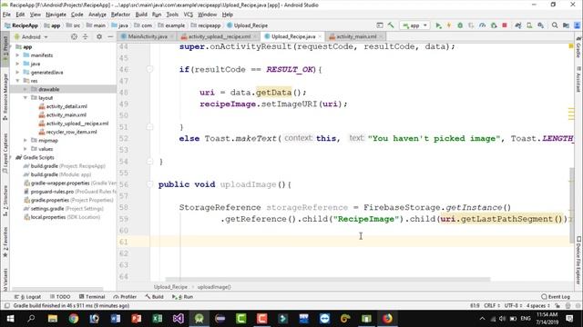 Android Studio Tutorial - How to Upload Recipe to Firebase Realtime Database | Recipe App Part 2 смотреть онлайн