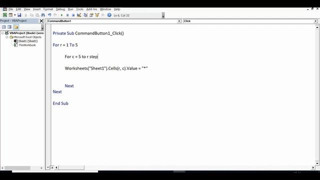 VBA for Printing different pyramid patterns using Nested For Loop смотреть онлайн