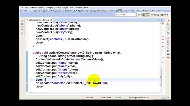 70 Android Project Address Book app DatabaseConnector Class and DatabaseOpenHelper extends from S смотреть онлайн