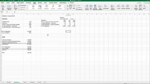 Excel Scenario Manager
