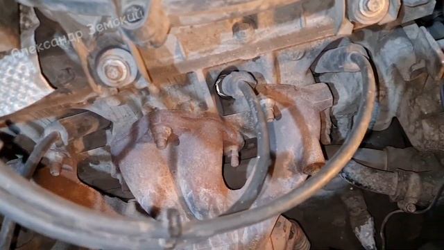 Замена Датчика Кислорода ( Лямбда Зонд) на Рено Логан К7МF710 2008г. 1,6, 8 клапанов до катализатор