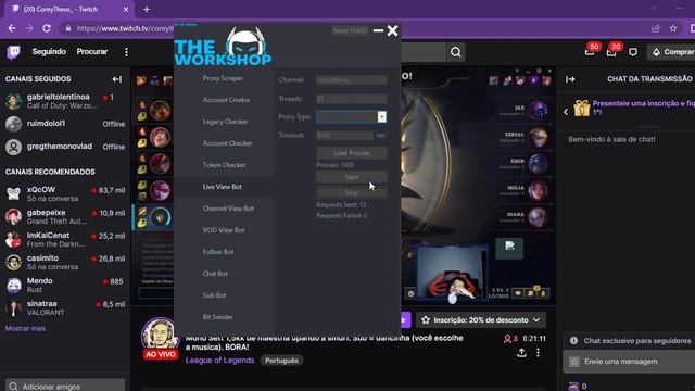 NOVO BOT DE VIEWS PRA TWITCH 2022 смотреть онлайн