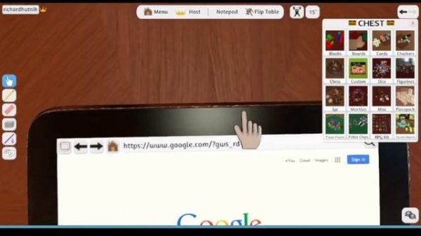 Adding a tablet to Tabletop Simulator (after starting)