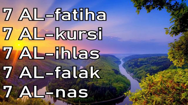 7 AL Fatiha 7 AL Kursi 7 AL Ihlas 7 AL Falak 7 AL Nas Quran Rukya