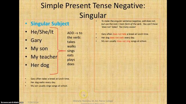 simple present negative power point screencast смотреть онлайн