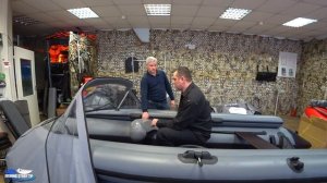 Установка рулевой консоли для дистанционного управления на ПВХ лодку