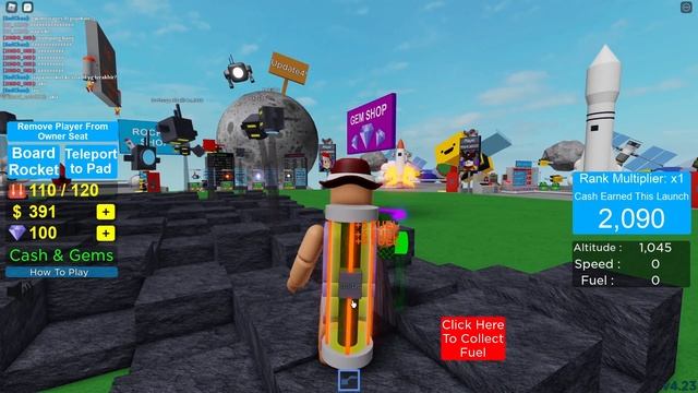 Naik Roket Yay! - Roblox 3-2-1 Blast Off Simulator смотреть онлайн