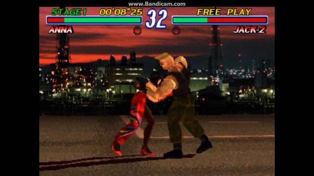Tekken 2 Arcade (VER.B) Selecting Anna (SECRET CODE!) смотреть онлайн
