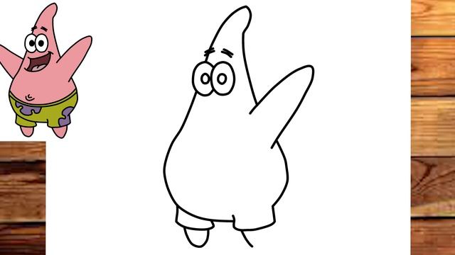 How to draw PATRICK Spongebob step by step, EASY смотреть онлайн
