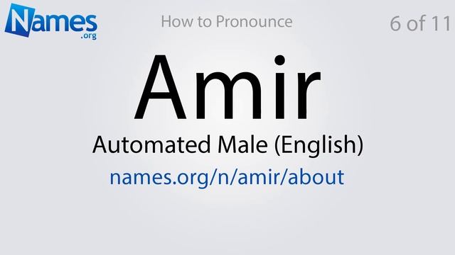 How to Pronounce Amir смотреть онлайн