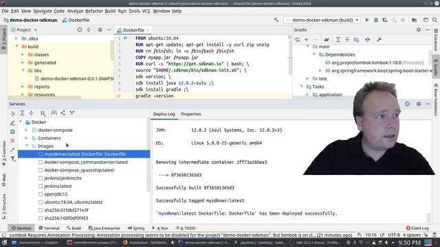 Docker and IntelliJ - Start and stop and Inspect the filesystem of docker containers смотреть онлайн