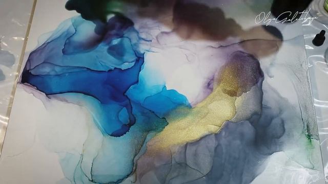 Процесс работы в разных стилях: Resin Art, Ink Art, Fluid Art смотреть онлайн