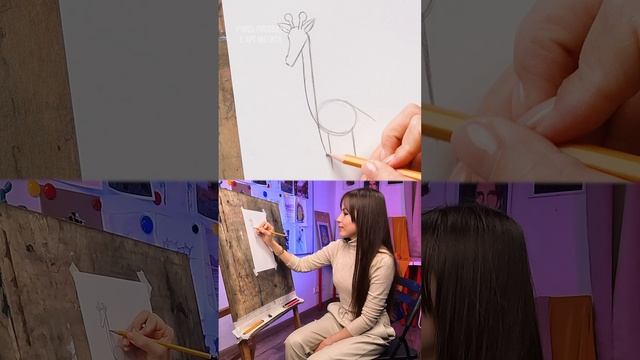 Жираф из цифр?#рисунки #рисункидлясрисовки смотреть онлайн
