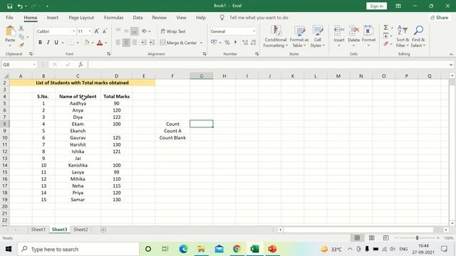 MS Excel- Count Function смотреть онлайн
