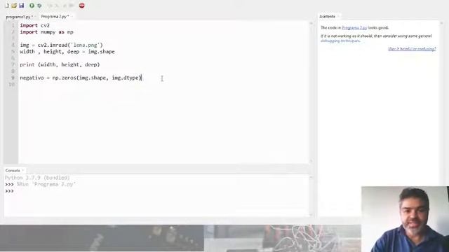 Crear el negativo de una imagen con OpenCV-Python-Thonny смотреть онлайн