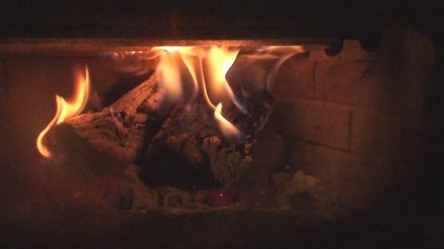 Fireplace with Ecobrick 1 hour fire Eco Brick in EPA wood stove flame video review смотреть онлайн