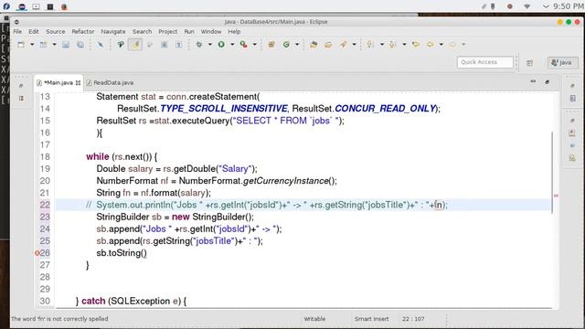 21 JAVA JDBC DataBases ResultSet StringBuilder смотреть онлайн