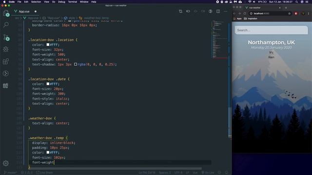 Build a Weather App in VueJS | Vue Beginner Tutorial смотреть онлайн