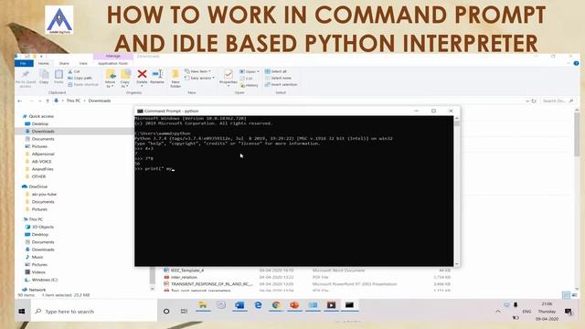 Python for data analysis- Installation-1-Command prompt -IDLE смотреть онлайн