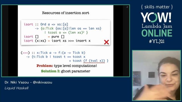 YOW! Lambda Jam 2021 - Dr. Niki Vazou - Resource Analysis with Refinement Types смотреть онлайн