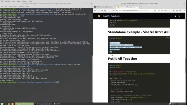 GraalVM TruffleRuby REST API with Sinatra and SQLite смотреть онлайн